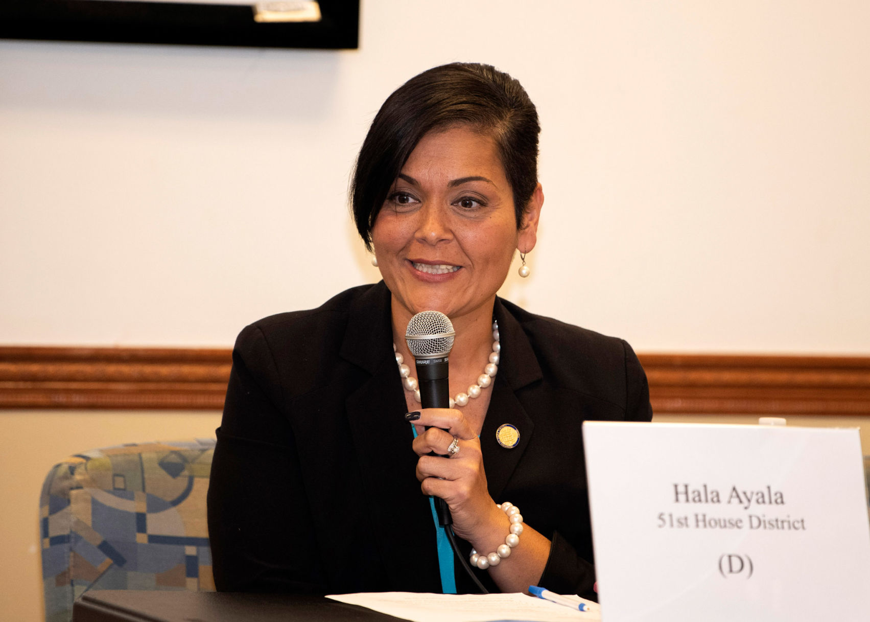 Del. Hala Ayala, D-51st, during Oct. 10 candidate forum